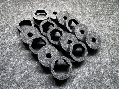 Strike Carbon 16x38mm x 8mm airsoft suppressor Modular Felt Baffle System